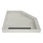 Redi Neo 40 x 40 Redi Trench Pan Left Solid BN Trench