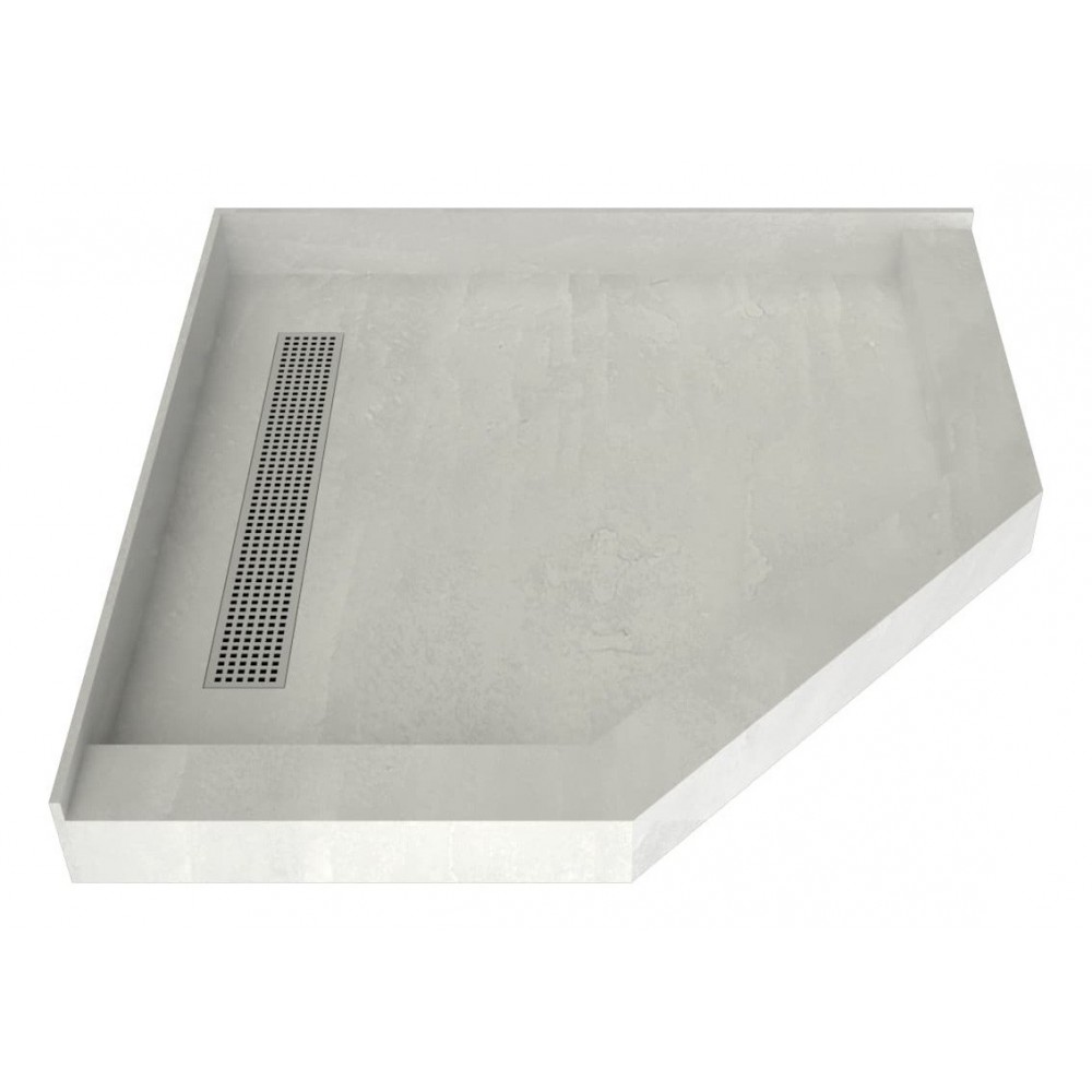 Redi Neo 44 x 44 Redi Trench Shower Pan Left PC Trench