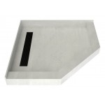 Redi Neo 44 x 44 Redi Trench Shower Pan Left MB Trench