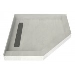 Redi Neo 44 x 44 Redi Trench Pan Left Solid BN Trench