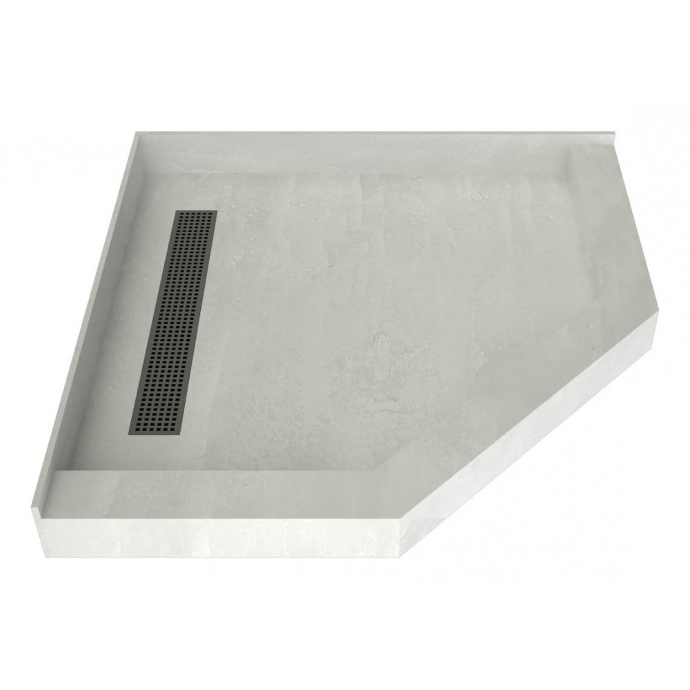 Redi Neo 48 x 48 Redi Trench Shower Pan Left BN Trench