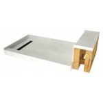 Base'N Bench 30x60 Shower Pan Left MB Trench w Seat