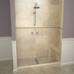 Base'N Bench 34 x 60 Shower Pan Center BN Trench w Seat