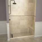 Base'N Bench 34x60 Shower Pan Left OB Trench w Seat