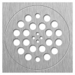 Redi Drain 5.75 x 5.75 Brushed Nickel 2-Piece Drain Plate Set