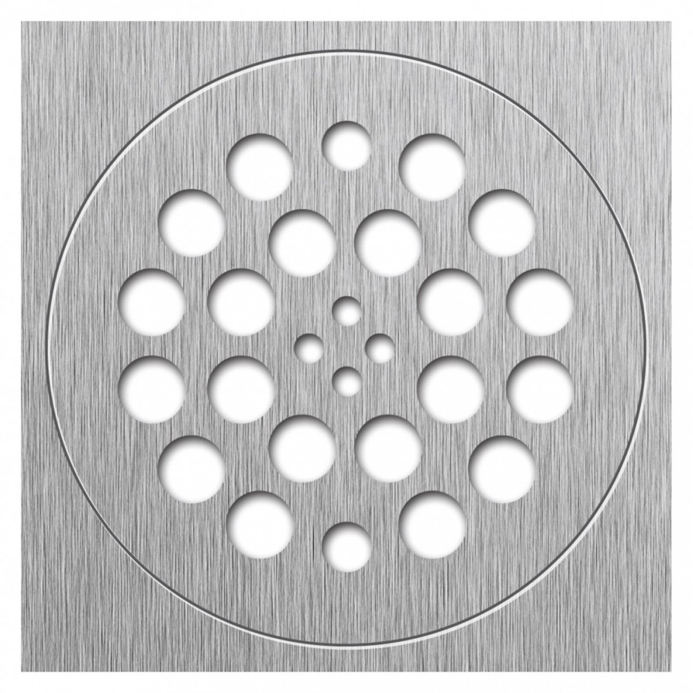 Redi Drain 5.75 x 5.75 Brushed Nickel 2-Piece Drain Plate Set Redi Drain 5.75 x 5.75 Brushed Nickel 2-Piece Drain Plate Set