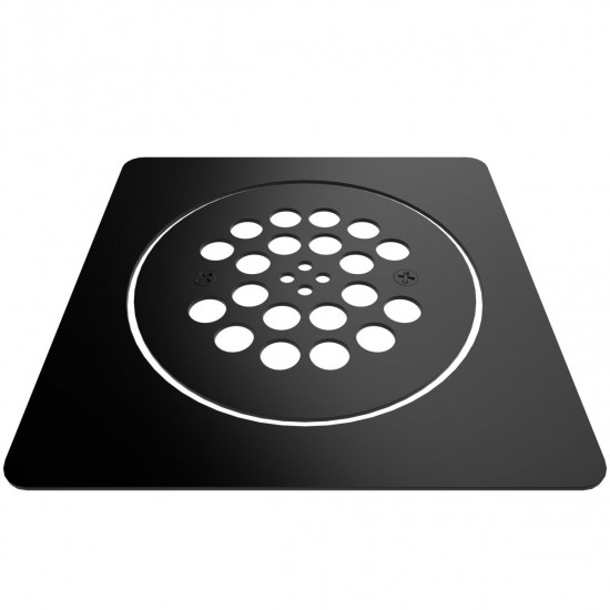 Redi Drain 5.75 x 5.75 Matte Black 2-Piece Drain Plate Set
