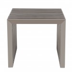 LeisureMod Eldert Gridiron 19" Stainless Steel Bench, Brushed, EB19SSB