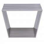 LeisureMod Modern Stainless Steel Trapezium Bench, Silver, TZB21SS