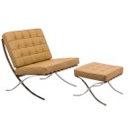 Bellefonte Style Modern Pavilion Chair & Ottoman, Light Brown, BR30LBRL