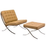 Bellefonte Style Modern Pavilion Chair & Ottoman, Light Brown, BR30LBRL