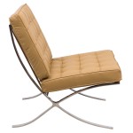 Bellefonte Style Modern Pavilion Chair & Ottoman, Light Brown, BR30LBRL