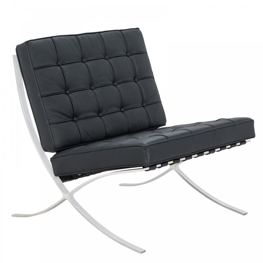 LeisureMod Bellefonte Style Modern Pavilion Chair, Black, BR30BLLC