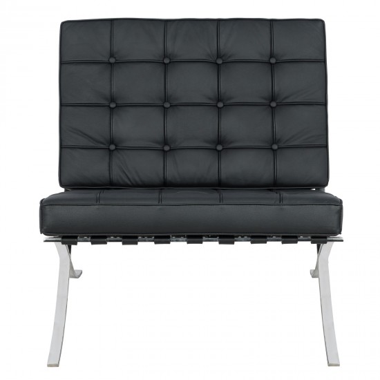 LeisureMod Bellefonte Style Modern Pavilion Chair, Black, BR30BLLC