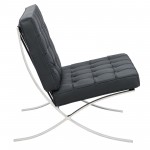 LeisureMod Bellefonte Style Modern Pavilion Chair, Black, BR30BLLC