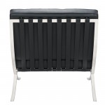 LeisureMod Bellefonte Style Modern Pavilion Chair, Black, BR30BLLC