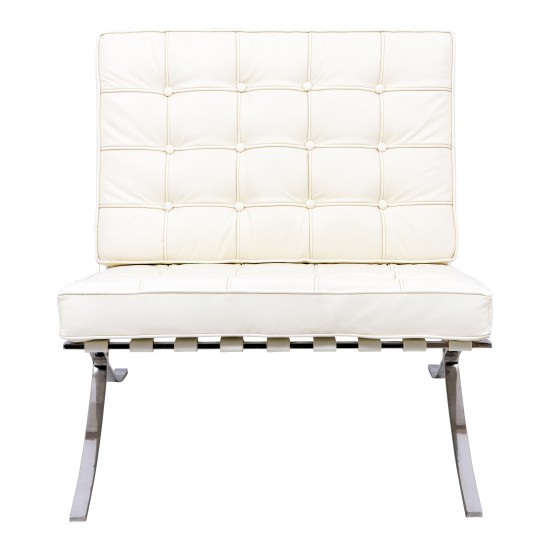 LeisureMod Bellefonte Style Modern Pavilion Chair, Ivory, BR30IVLC