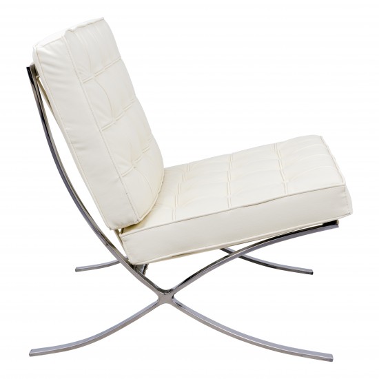 LeisureMod Bellefonte Style Modern Pavilion Chair, Ivory, BR30IVLC