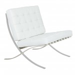 LeisureMod Bellefonte Style Modern Pavilion Chair, White, BR30WLC