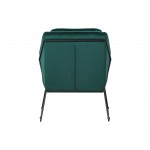 LeisureMod Harmony Velvet Accent Armchair, Emerald Green, HA27G