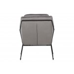 LeisureMod Harmony Velvet Accent Armchair, Fossil Grey, HA27GR