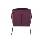 LeisureMod Harmony Velvet Accent Armchair, Olive Purple, HA27PR