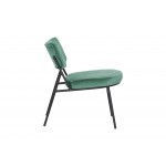 LeisureMod Marilane Velvet Accent Chair With Metal Frame, Turquoise , MA29BU