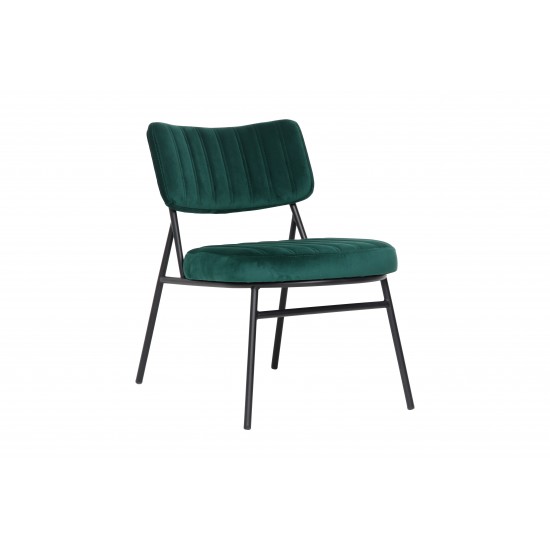 LeisureMod Marilane Velvet Accent Chair With Metal Frame, Emerald Green, MA29G