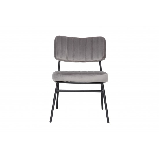 Marilane Velvet Accent Chair With Metal Frame Set of 2, Fossil Grey, MA29GR2