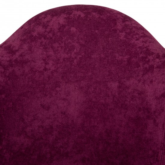 Willow Velvet Eiffel Wooden Base Accent Chair Set of 2, Purple, W24VPR2