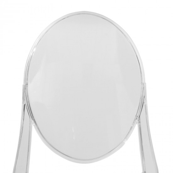 LeisureMod Marion Transparent Acrylic Modern Chair, Clear, GV19CL