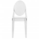 LeisureMod Marion Transparent Acrylic Modern Chair, Set of 4, Clear, GV19CL4