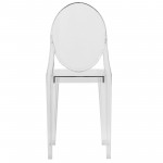 LeisureMod Marion Transparent Acrylic Modern Chair, Set of 4, Clear, GV19CL4