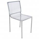 LeisureMod Cresco Molded Eiffel Side Chair, Clear, CR19CL