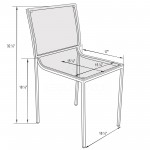 LeisureMod Cresco Molded Eiffel Side Chair, Clear, CR19CL