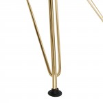 Cresco Molded Eiffel Side Chair with Gold Base, Set of 2, Clear, CR19CLG2