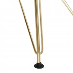 Cresco Molded Eiffel Side Chair, Gold Base, Set of 2, Transparent Red, CR19TRG2