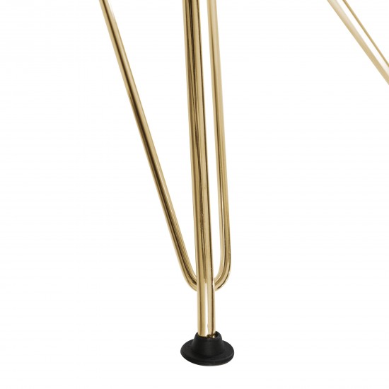 Cresco Molded Eiffel Side Chair, Gold Base, Set of 2, Transparent Red, CR19TRG2