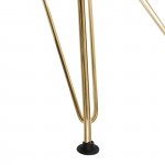 Cresco Molded 2-Tone Eiffel Side Chair with Gold Base, White Purple, CR19WPRG