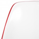 Cresco Molded 2-Tone Eiffel Side Chair, Gold Base, Set of 4, White Red, CR19WRG4