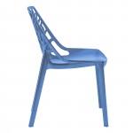 LeisureMod Modern Cornelia Dining Chair, Transparent Blue, C18TBU