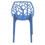 LeisureMod Modern Cornelia Dining Chair, Transparent Blue, C18TBU