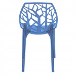 LeisureMod Modern Cornelia Dining Chair, Set of 2, Transparent Blue, C18TBU2