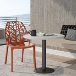 LeisureMod Modern Cornelia Dining Chair, Solid Orange, C18OR