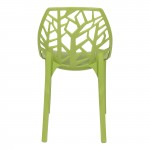 LeisureMod Modern Cornelia Dining Chair, Solid Green, C18SG