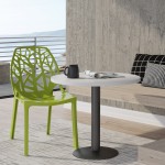 LeisureMod Modern Cornelia Dining Chair, Solid Green, C18SG