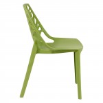 LeisureMod Modern Cornelia Dining Chair, Set of 2, Solid Green, C18SG2