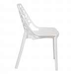 LeisureMod Modern Cornelia Dining Chair, Solid White, C18SW