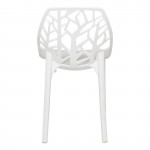 LeisureMod Modern Cornelia Dining Chair, Set of 4, Solid White, C18SW4