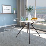 LeisureMod Murray Modern Dining Chair, Clear, MC20CL